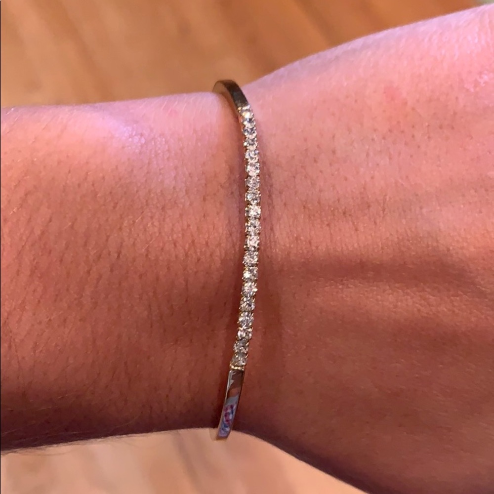 Gold plated rhinestone bracelet